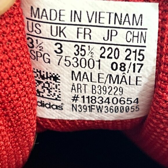 Adidas Icon MD K Kids Boys Baseball Cleats Size 3.5 Shoes Black Red Softball - Picture 12 of 13